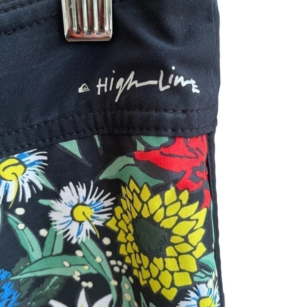 Quiksilver Swim Bathing‎ Suit Highline Dry Flight Floral Print Water Repellent